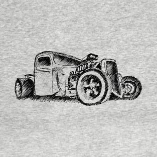 Ford Model A Hot Rod - Sketch T-Shirt